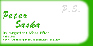 peter saska business card